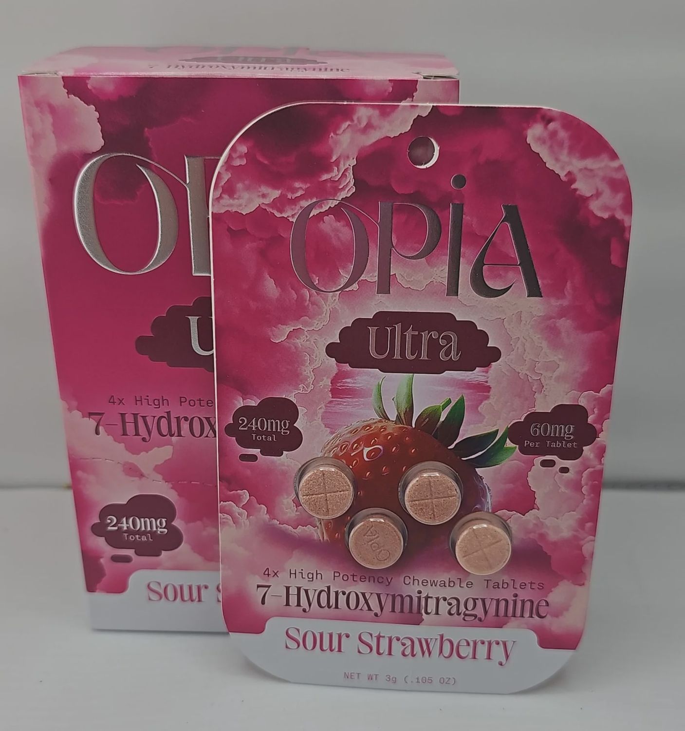 OPIA ULTRA SOUR STRAWBERRY HIGH POTENCY 7- HYDROXYMITRAGYNINE 60MG 10/4/CT