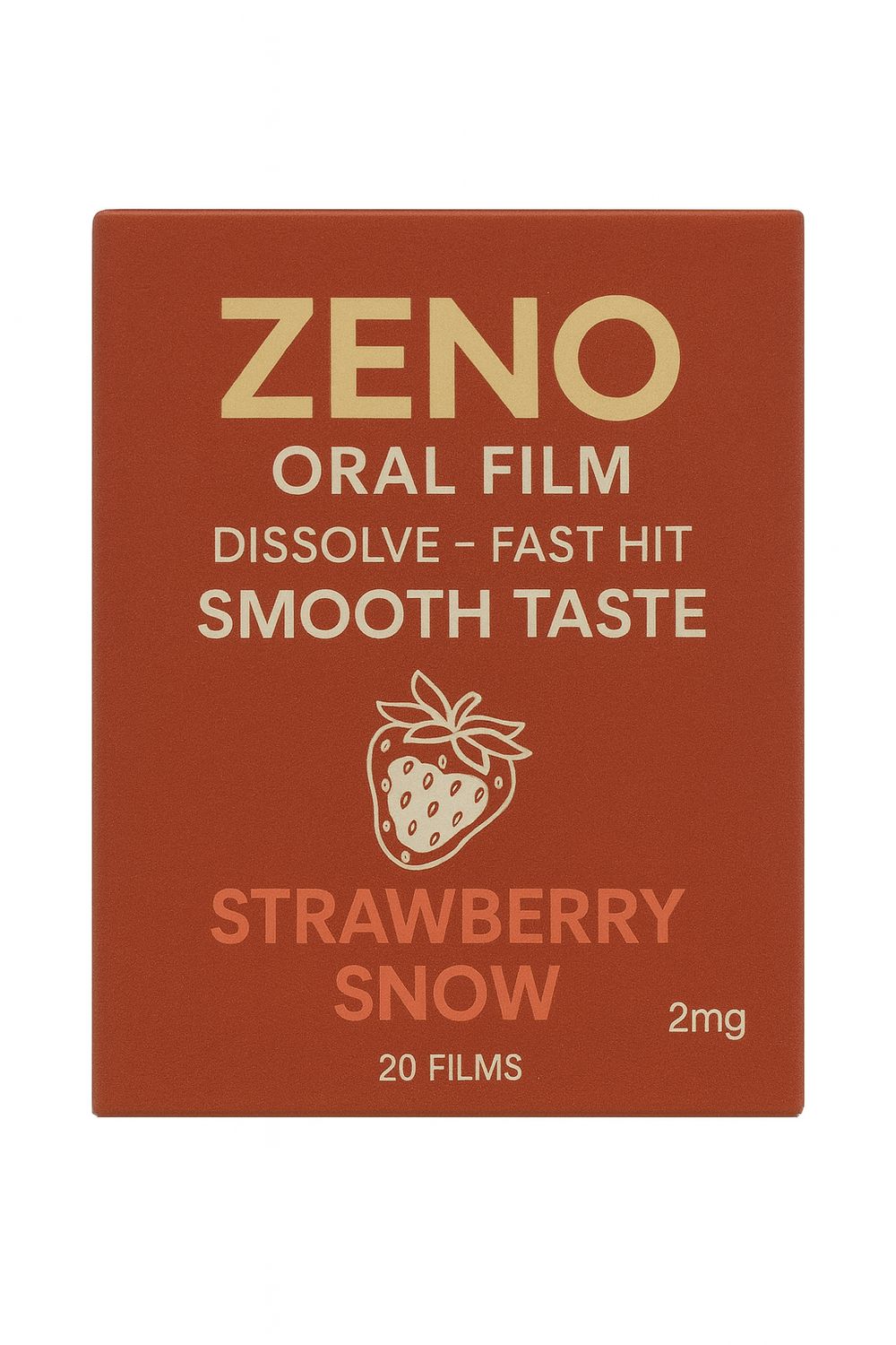 ZENO ORAL FILM STRAWBERRY SNOW 2MG 20 FILMS 10/CT