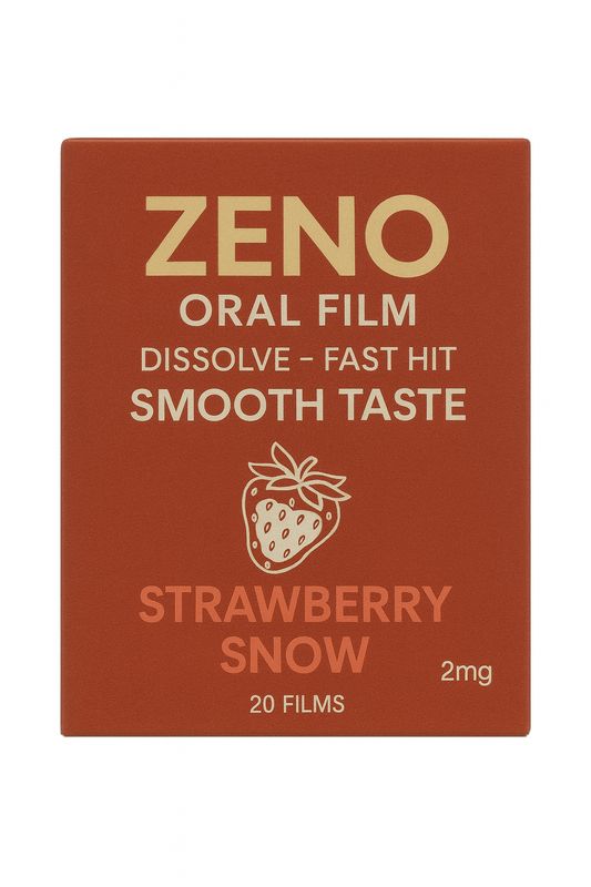 ZENO ORAL FILM STRAWBERRY SNOW 2MG 20 FILMS 10/CT