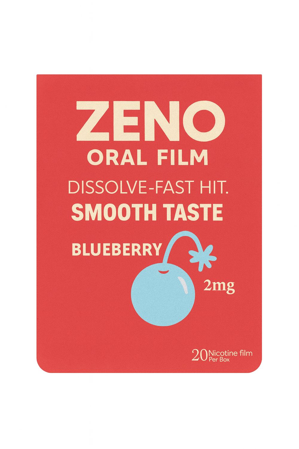 ZENO ORAL FILM BLUEBERRY 2MG 20 FILMS 10/CT