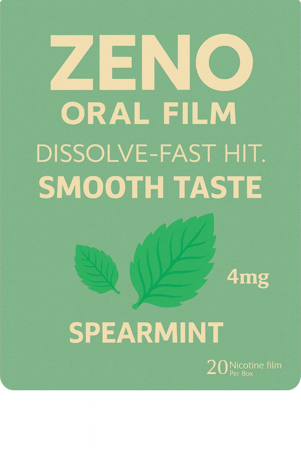 ZENO ORAL FILM SPEARMINT 4MG 20 FILMS 10/CT
