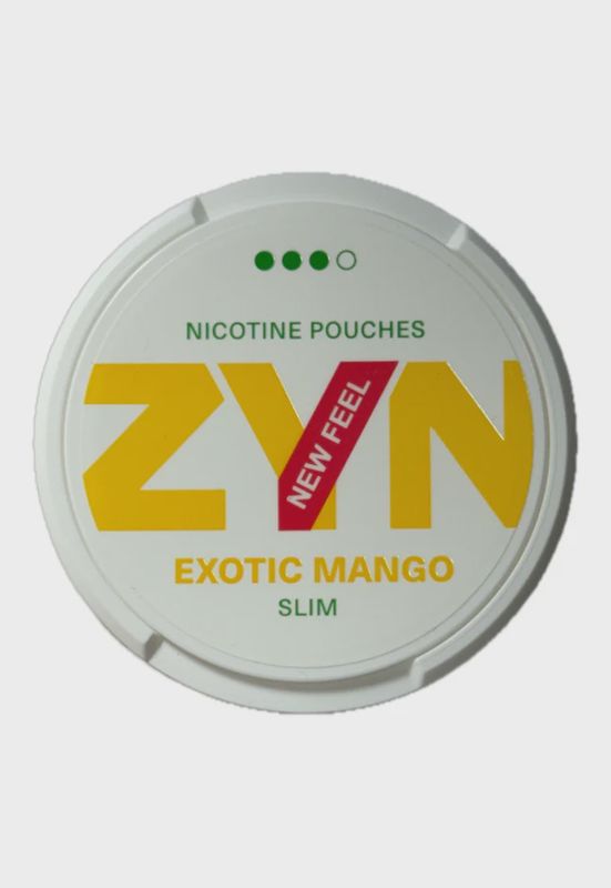 EURO ZYN 9MG EXOTIC MANGO SLIM 3 DOTS NICOTINE POUCHES 5/CT
