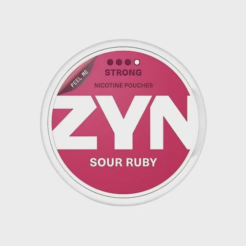 EURO ZYN 11MG SOUR RUBY SLIM 3 DOTS STRONG NICOTINE POUCHES 5/CT