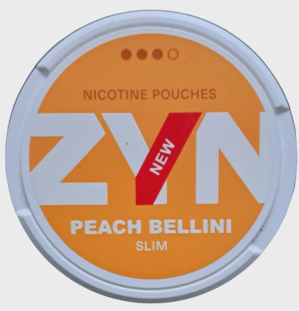 EURO ZYN 9MG PEACH BELLINI 3 DOTS SLIM  NICOTINE POUCHES 5/CT
