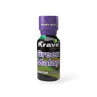 KRAVE KRATOM EXTRACT SHOT GREEN MALAY 12/CT