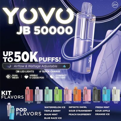 YOVO JB50000 DISPOSABLE POD KIT 5/CT
