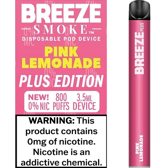 BREEZE PLUS 0 NIC - PINK LEMONADE 10/CT
