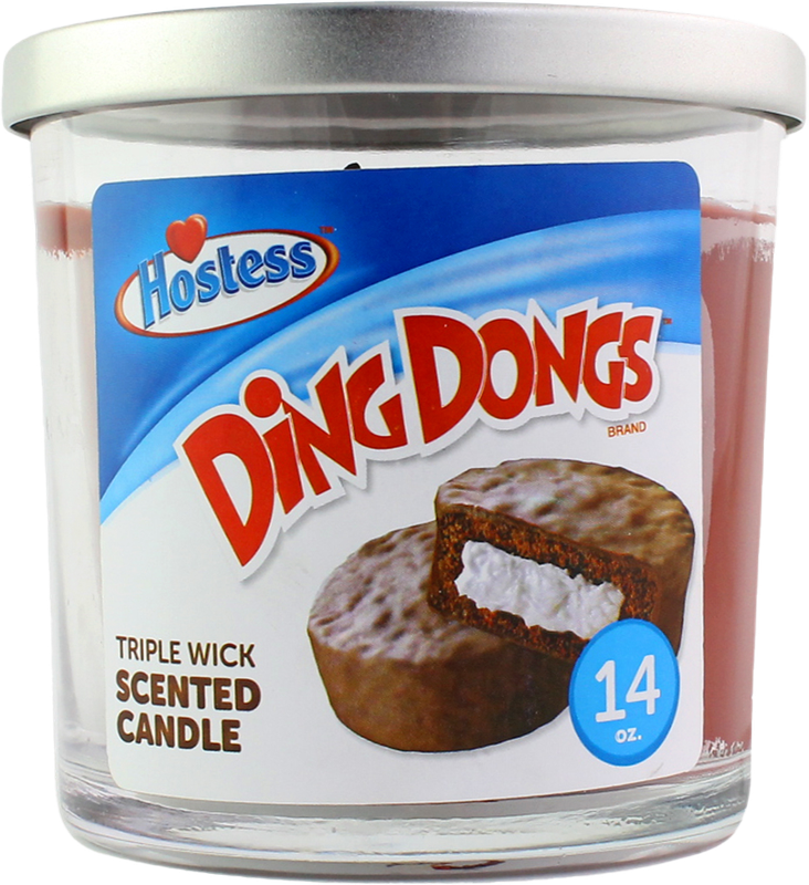 HOSTESS DING DONGS TRIPLE WICK SCENTED CANDLE 14 OZ