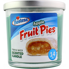 HOSTESS APPLE FRUIT PIES TRIPLE WICK SCENTED CANDLE 14 OZ