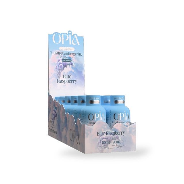 OPIA BLUE RASPBERRY 7- HYDROXYMITRAGYNINE SHOT 20MG 12/CT