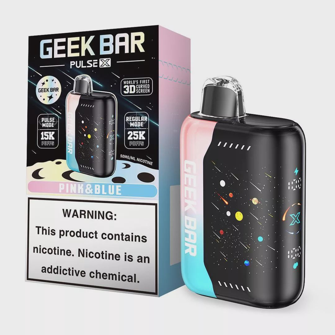 GEEK BAR PULSE X 5% PINK &amp; BLUE METEOR EDITION 5/CT