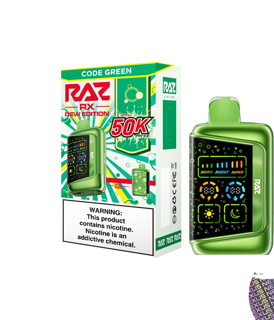 RAZ RX CODE GREEN DEW EDITION 50K 5/CT