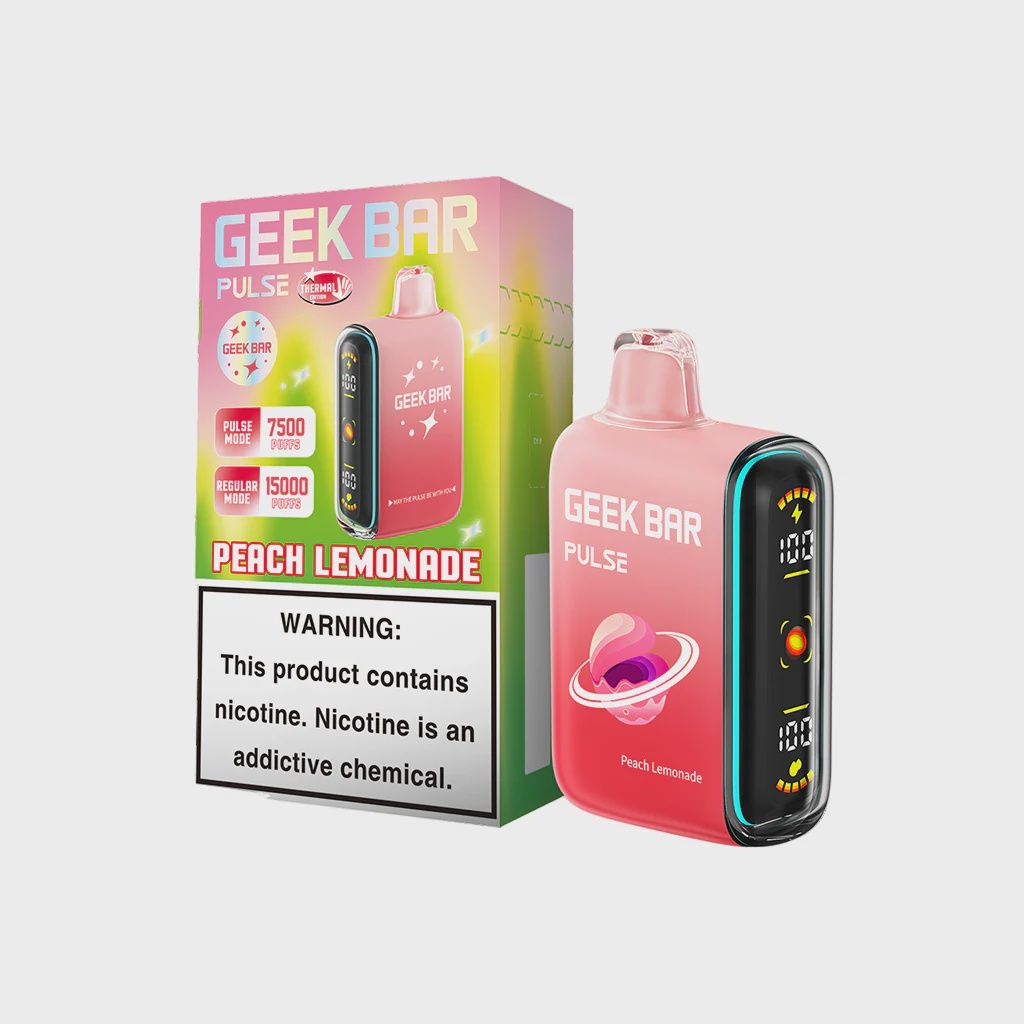 GEEK BAR PULSE PEACH LEMONADE 7500 5/CT