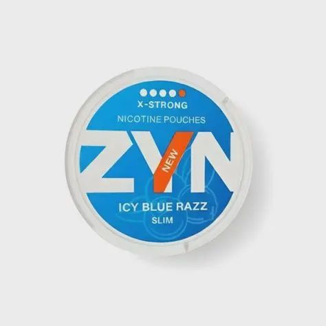 EURO ZYN 15MG ICY BLUE RAZZ X-STRONG 4 DOTS NICOTINE POUCHES 5/CT