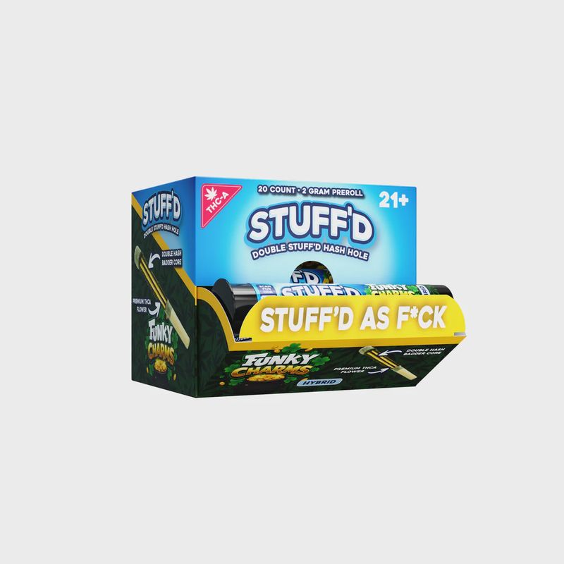 STUFF'D FUNKY CHARMS (H) 2G PREROLL HASH HOLE THCA 20/CT