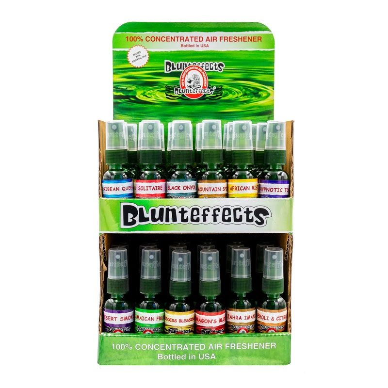BLUNTEFFECTS AIR FRESHENERS SPRAY DISPLAY OF 50