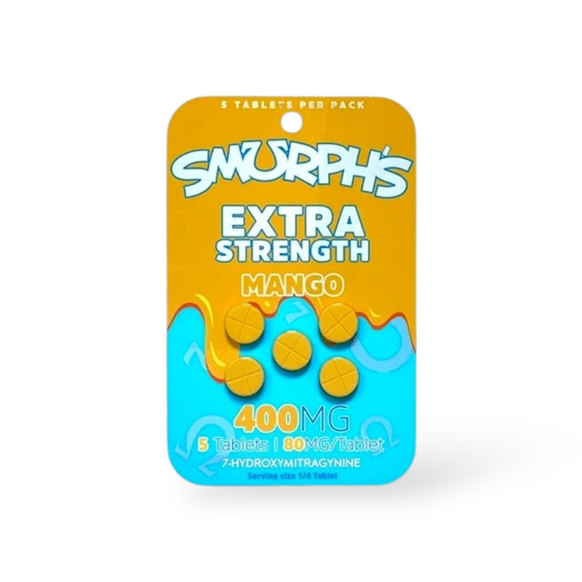 SMURPHS MANGO 70H KRATOM EXTRACT TABLETS 400MG 5PK 10/CT