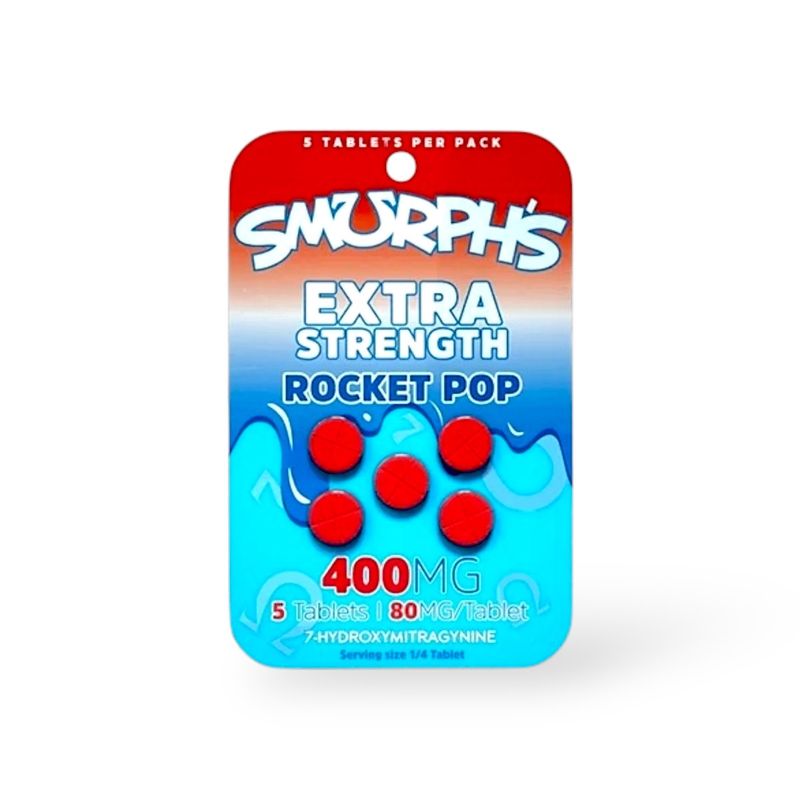 SMURPHS ROCKET POP 70H KRATOM EXTRACT TABLETS 400MG 5PK 10/CT