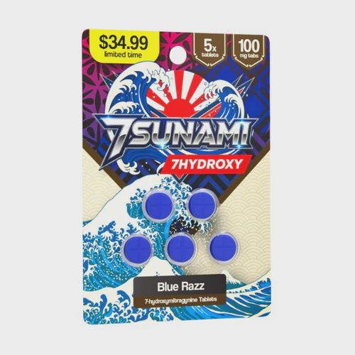 TSUNAMI BLUE RAZZ 7H 5 TABS 10/CT