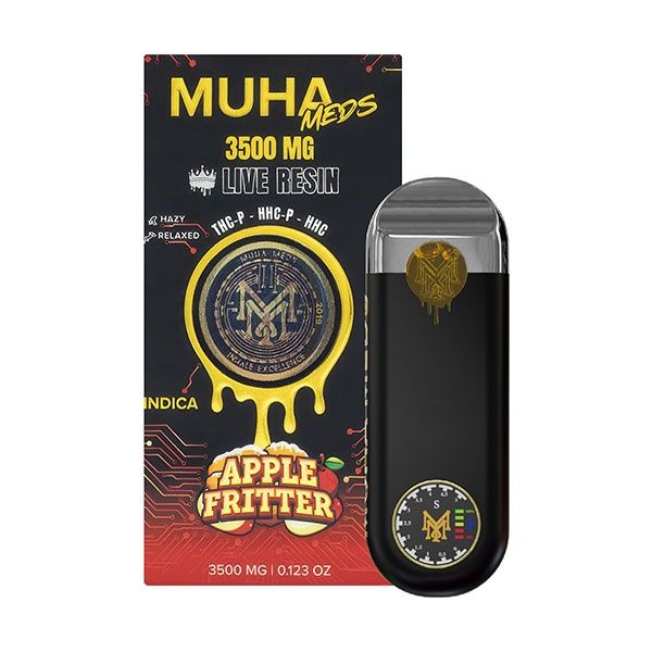 MUHA MEDS LIVE RESIN APPLE FRITTER (I) 3.5G DISPOSABLE