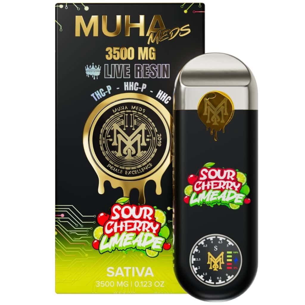 MUHA MEDS LIVE RESIN SOUR CHERRY LIMEADE (S) 3.5G DISPOSABLE