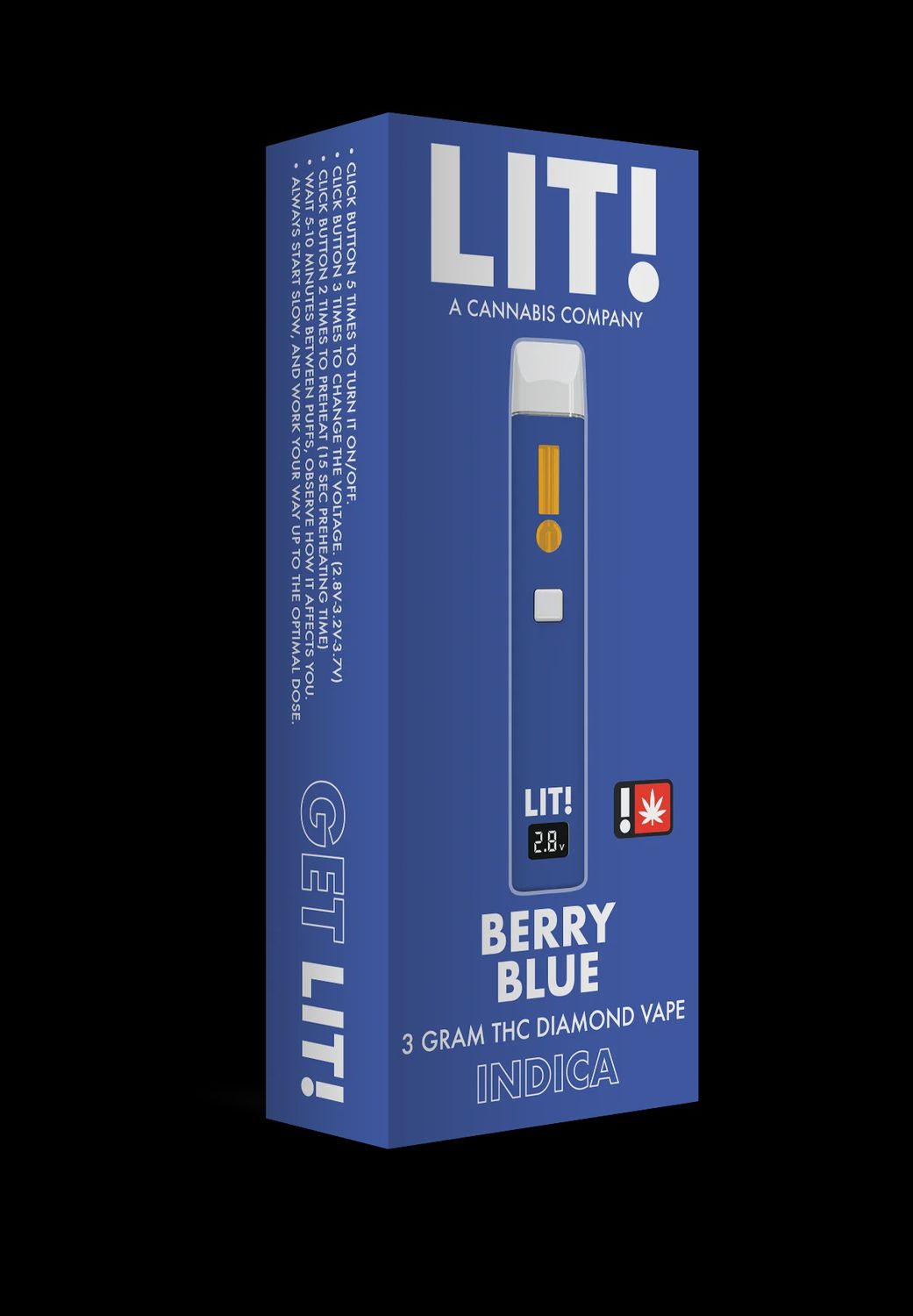 LIT BERRY BLUE (I) 3G DISPO LIQUID DIMONDS 5/CT