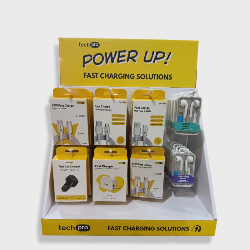 TECH PRO PHONE ACCESSORY COUNTERTOP DISPLAY 40/PC