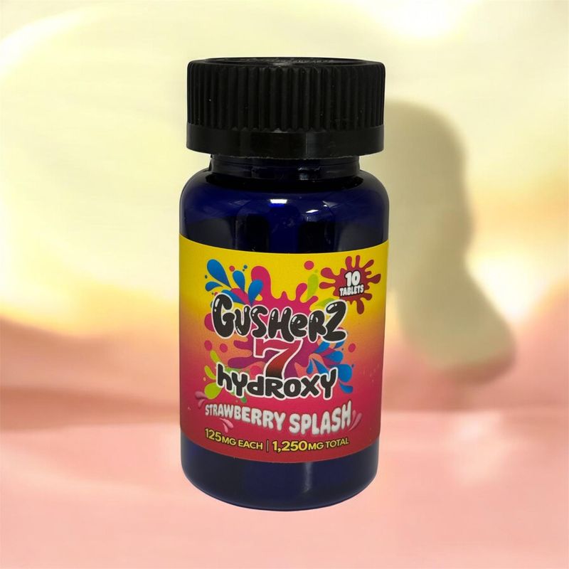 GUSHERZ HYDROXY STRAWBERRY SPLASH 1250MG BOTTLE 10/TABLETS