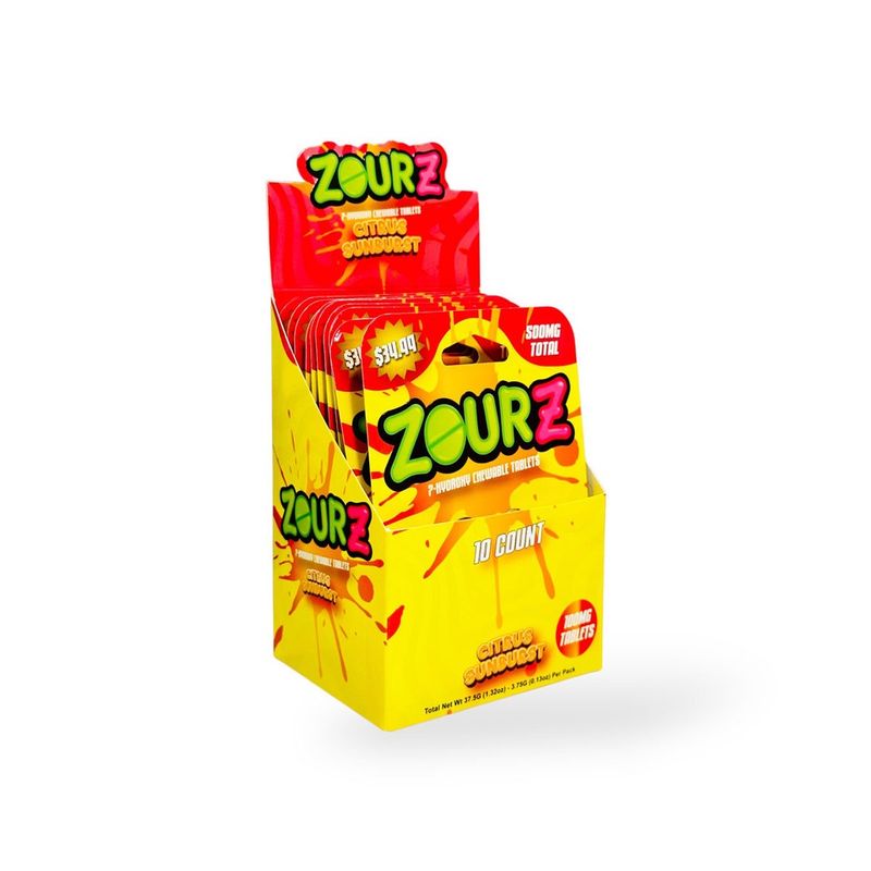 ZOURZ CITRUS SUNBURST 7 HYDROXY TABLETS 500MG 10/CT