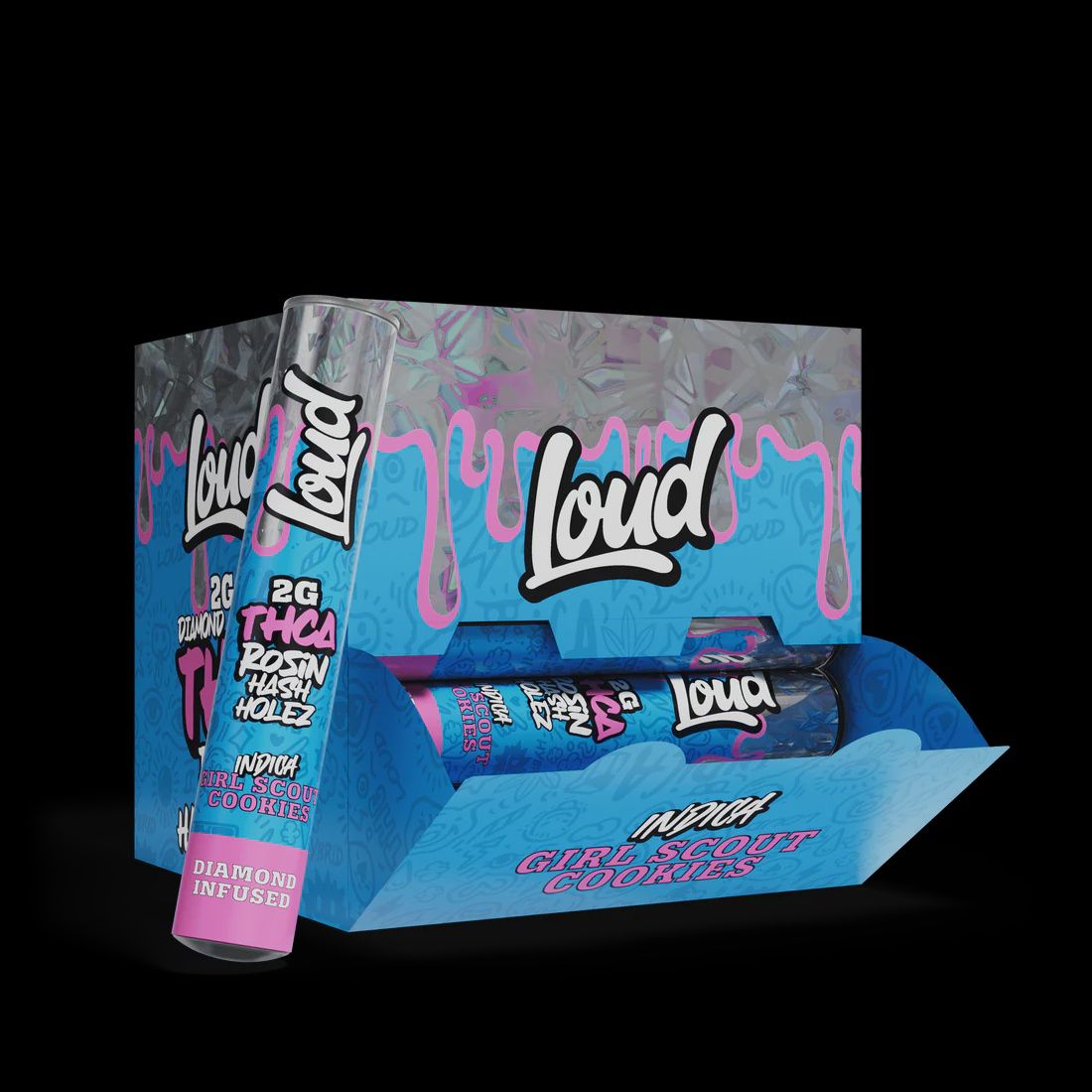 LOUD THCA ROSIN HASH HOLEZ 2GM PRE ROLL GIRL SCOUT COOKIES (I) 20/CT