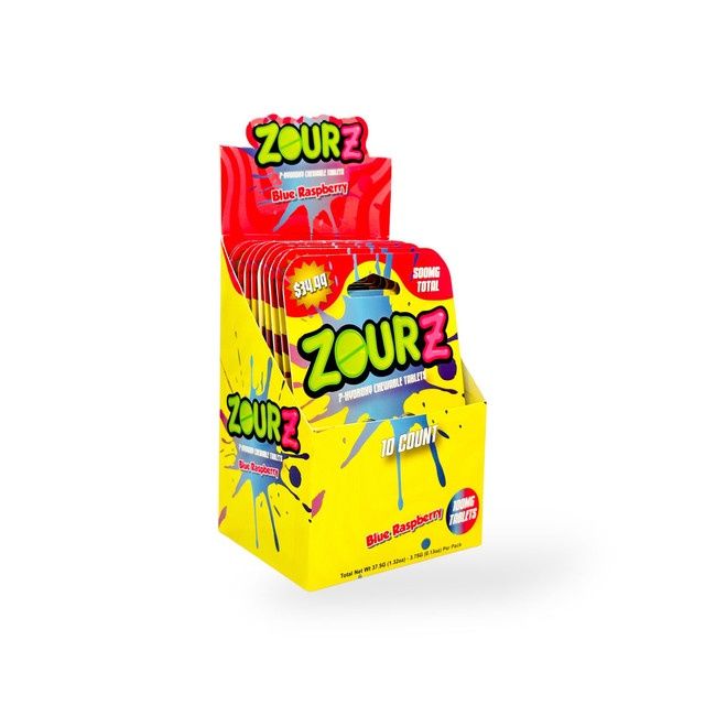 ZOURZ BLUE RASPBERRY 7 HYDROXY TABLETS 500MG 10/CT