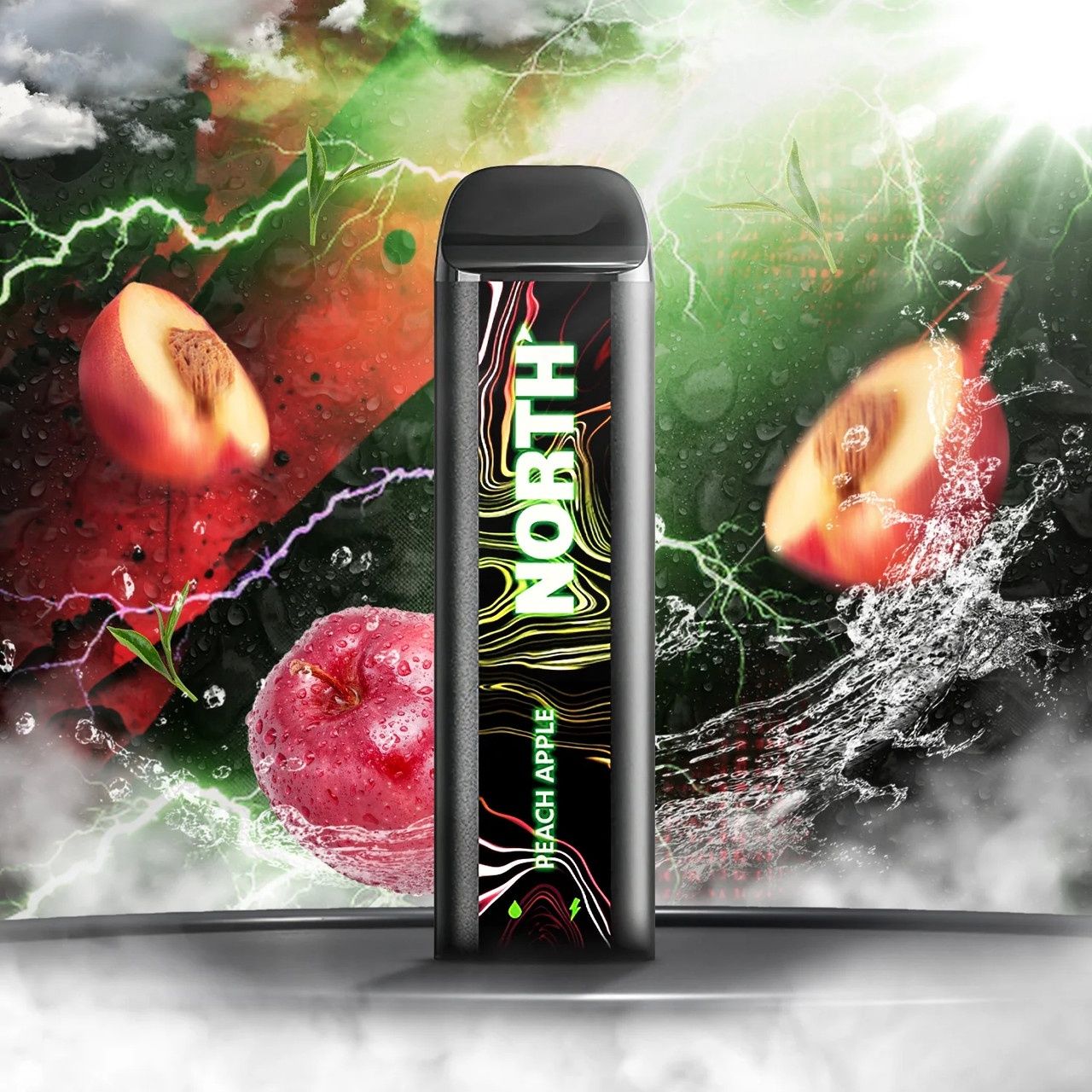 NORTH 5000 5% 10ML NIGHT EDITION 10/CT, FLAVOR: PEACH APPLE