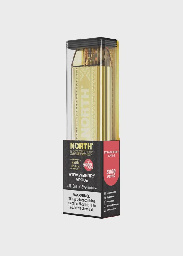 NORTH 5000 5% 10ML HABIBI EDITION 10/CT, FLAVOR: STRAWBERRY APPLE