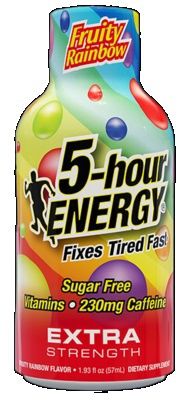 5 HOUR ENERGY EXTRA STRENGTH FRUITY RAINBOW 12/CT 1.93OZ