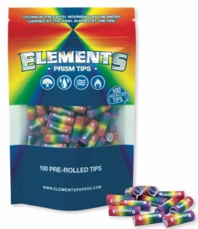 ELEMENTS PRISM PRE-ROLLED TIPS BAG 100/CT