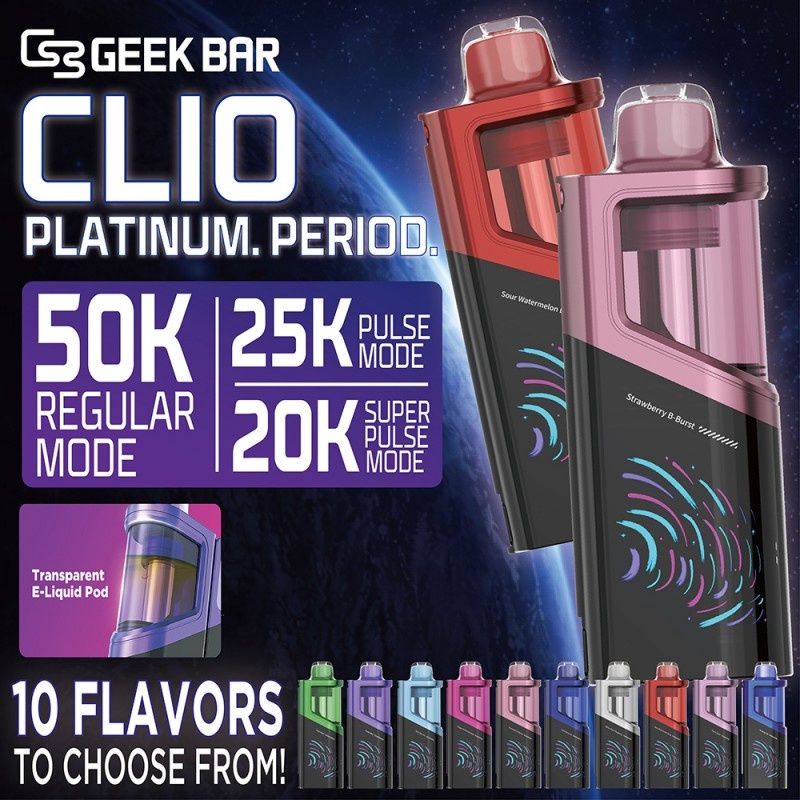 GEEK BAR CLIO PLATINUM POD DISPOSABLE 5% 5/CT