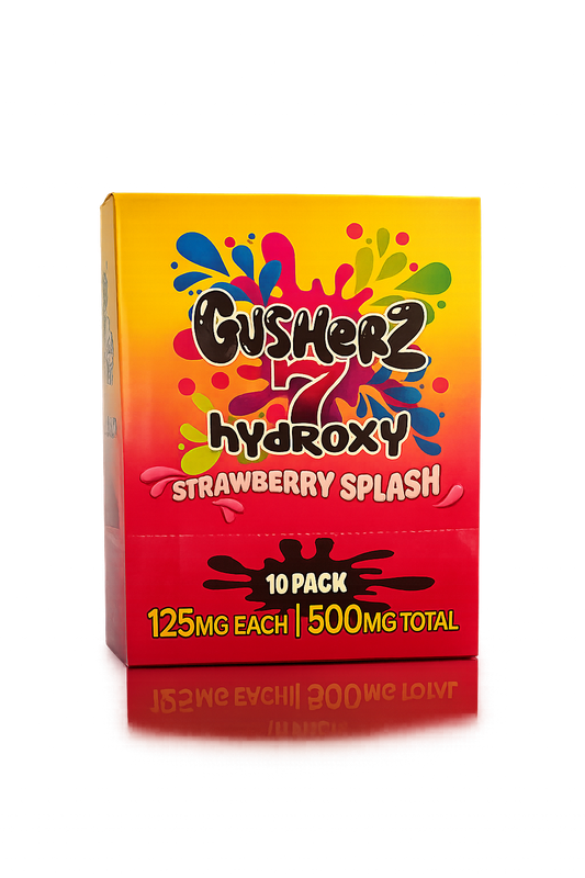 GUSHERZ 7 HYDROXY 500MG STRAWBERRY SPLASH 10/CT