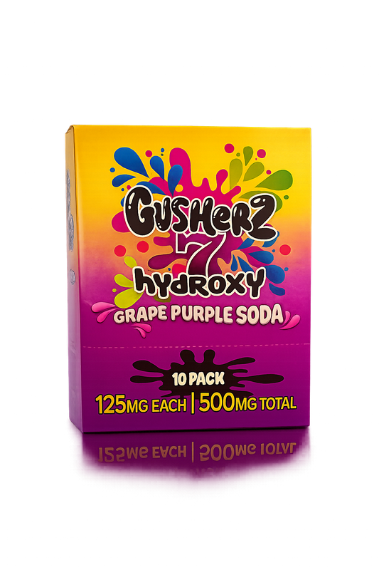 GUSHERZ 7 HYDROXY 500MG GRAPE PURPLE SODA 10/CT