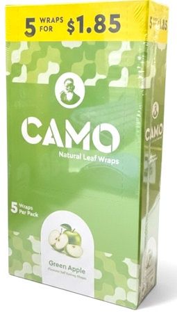 CAMO NATURAL WRAPS {5/$1.85} 10/CT, FLAVOR: GREEN APPLE