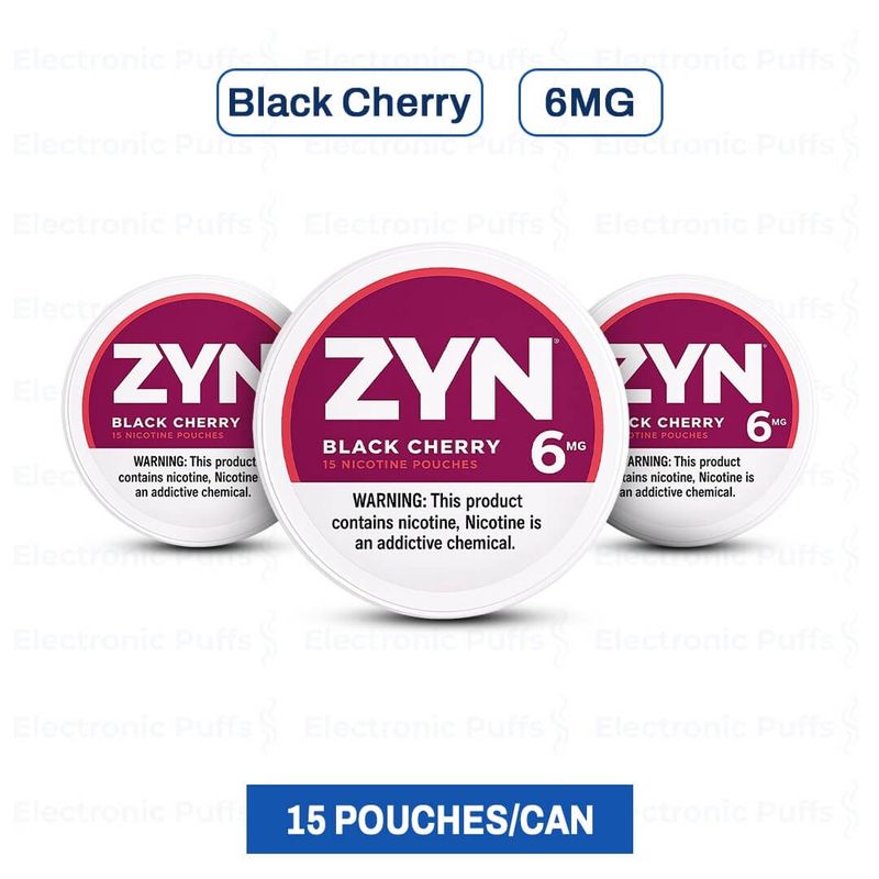 ZYN NICOTINE POUCHES 6MG BLACK CHERRY 5/CT