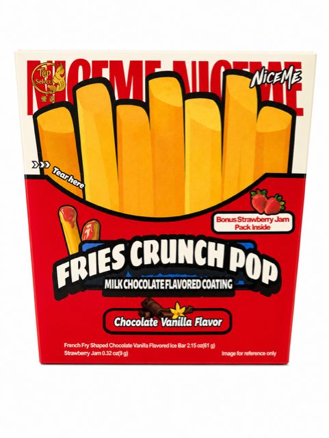 NICEME 3D FRIES CRUNCH POPMILK CHOCOLATE FLAVORED ICE CREAM 24/CT