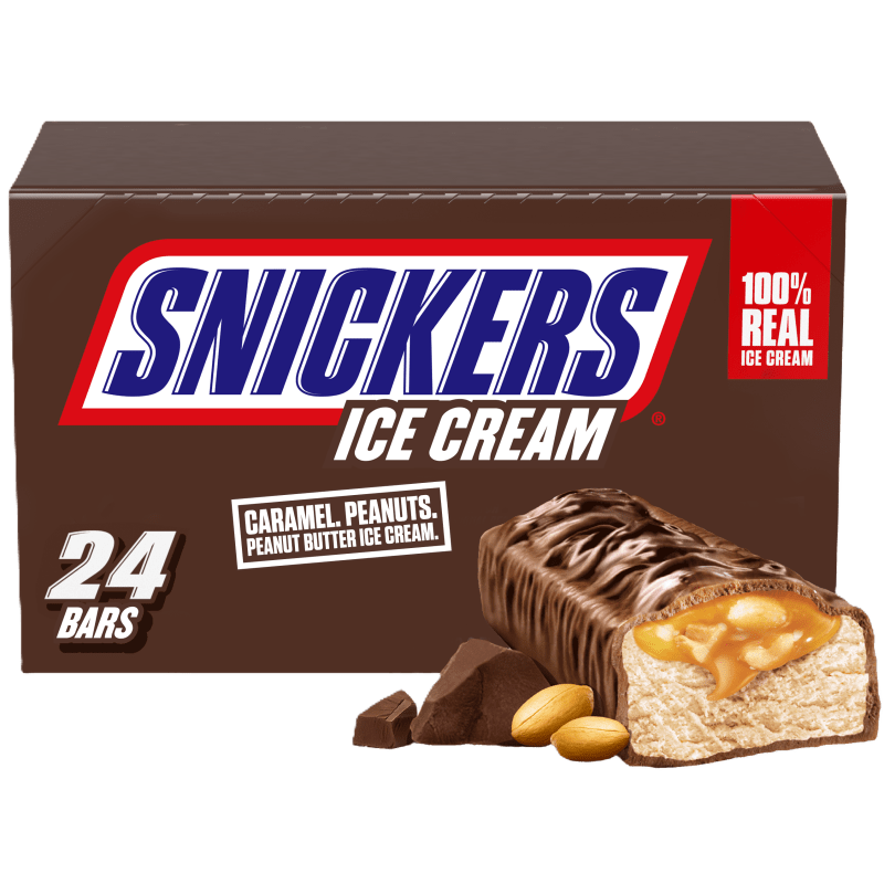 SNICKERS KING SIZE CARAMEL PEANUT BUTTER ICE CREAM 24/CT
