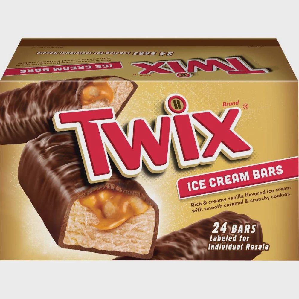 TWIX KING SIZE RICH CREAMY VANILLA ICE CREAM BAR 24/CT