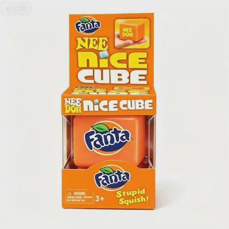 SQUISH TOY FANTA ORANGE CUBE 1/CT