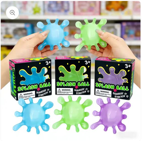 SQUISH TOY SPLASH BALL 12/CT