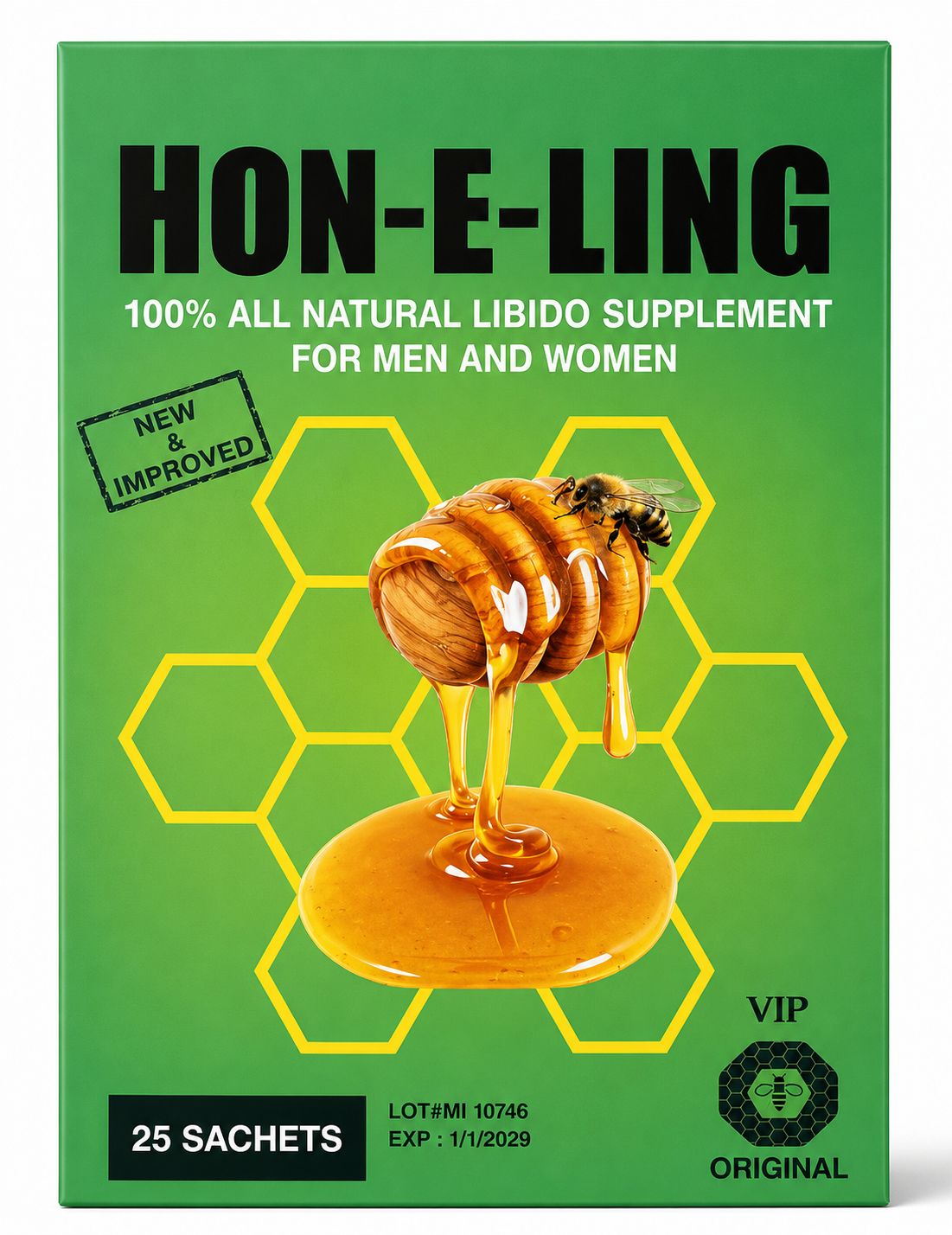 HON-E-LING HONEY FOR MEN &amp; WOMEN 25/CT