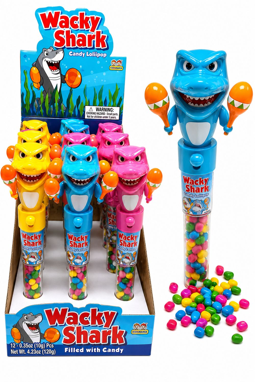 WACKY SHARK CANDY .42OZ 12/CT