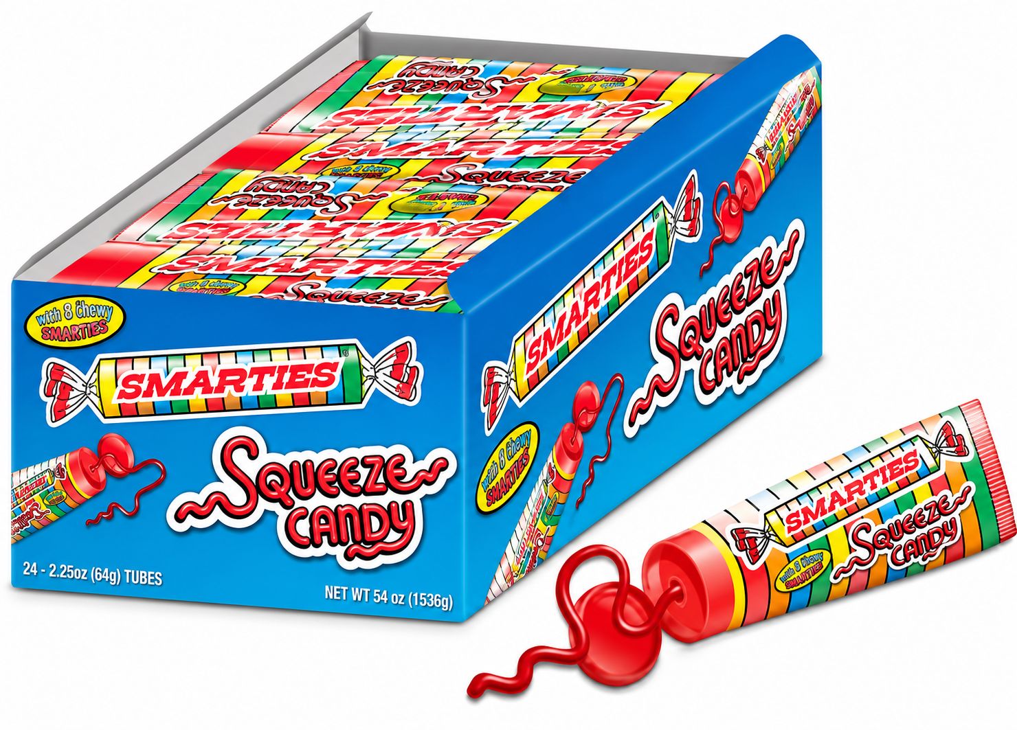 SMARTIES SQUEEZE CANDY 2.26OZ 12/CT