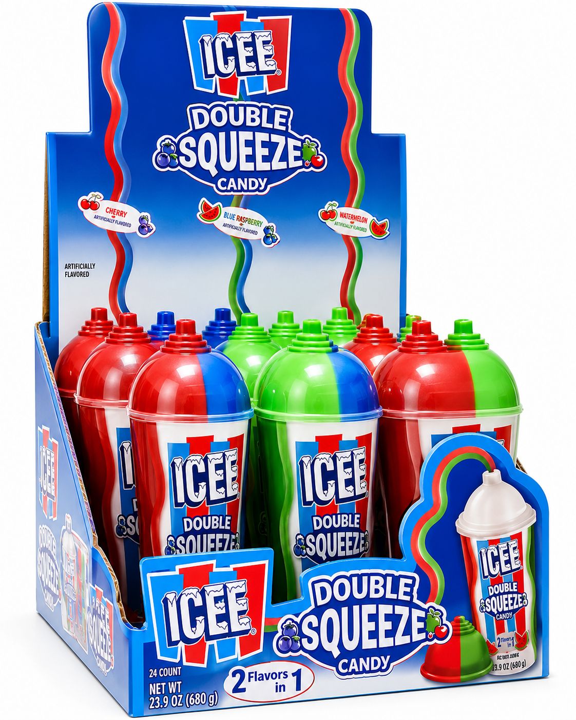 ICEE DOUBLE SQUEEZE CANDY 2.8OZ 12/CT
