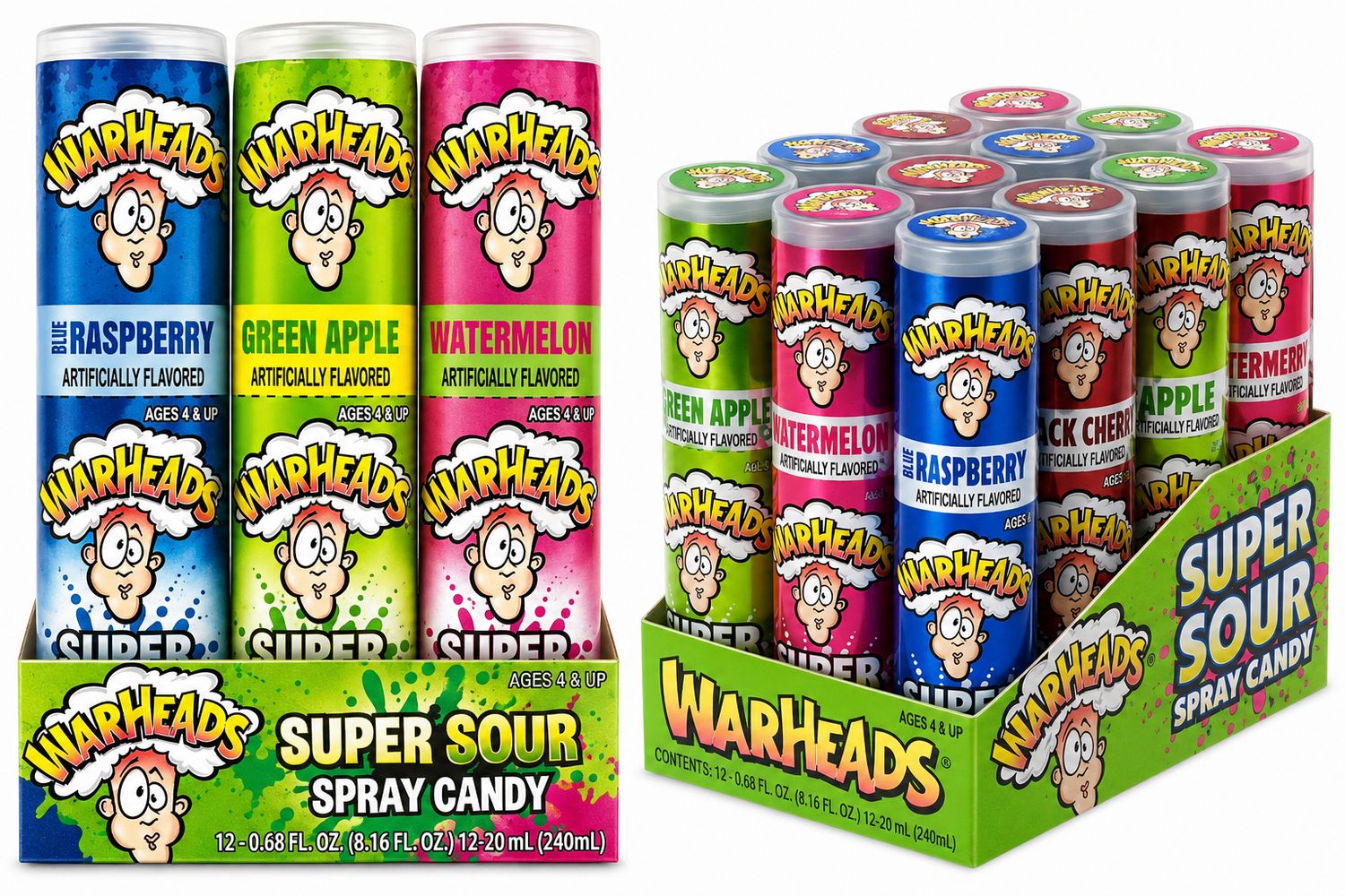 WARHEADS SPRAY CANDY .68OZ 12/CT